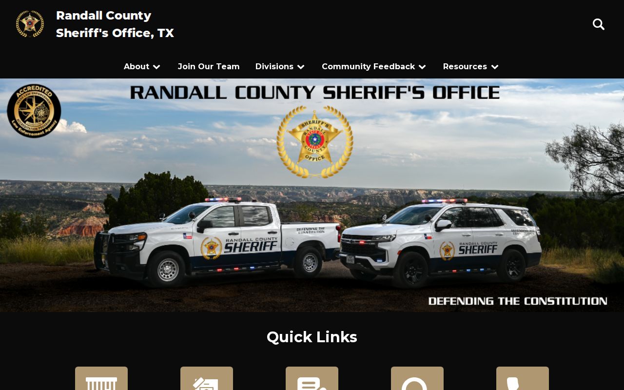 Randall County Sheriff criminal records homepage